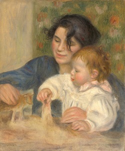 Gabrielle Renard and infant son Jean Renoir 1895